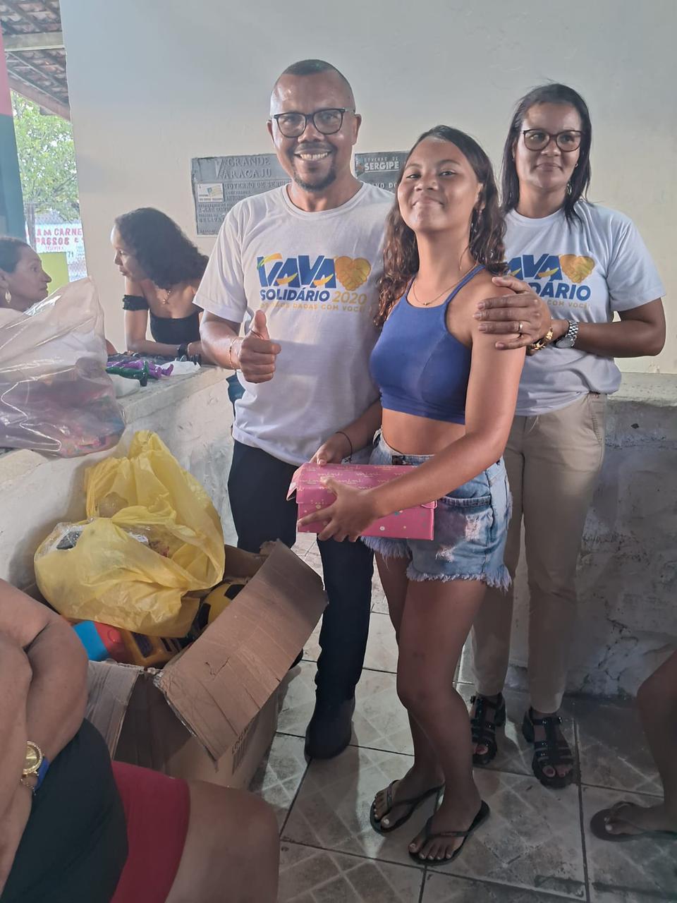 Registro de participante com o presente recebido